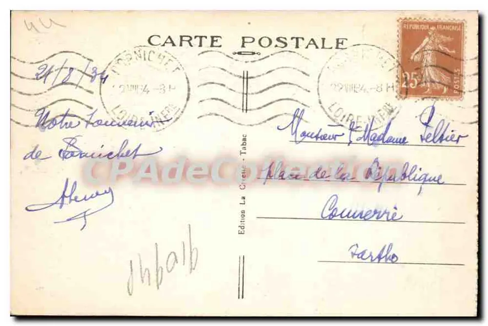 Pornichet-les-Pins (Loire-Inf.) — Ansicht des Hotels de l'Océan und der Strand — Edition La Cité - Tabac, Nr. 35 - Rückseite