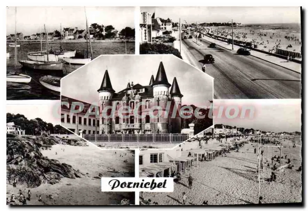Pornichet — Panoramablick mit Schloss — Réal-Photo - Vorderseite