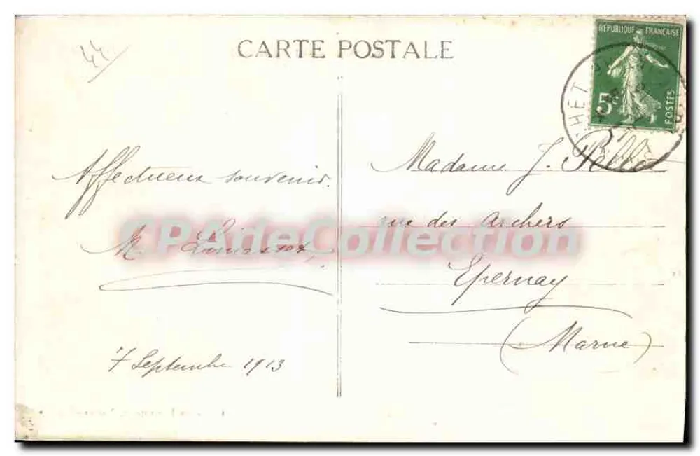 Pornichet (Loire-Inf.) — A Praia vista das Dunas — Coleção F. Chapeau, Nantes - 2º milênio - Verso