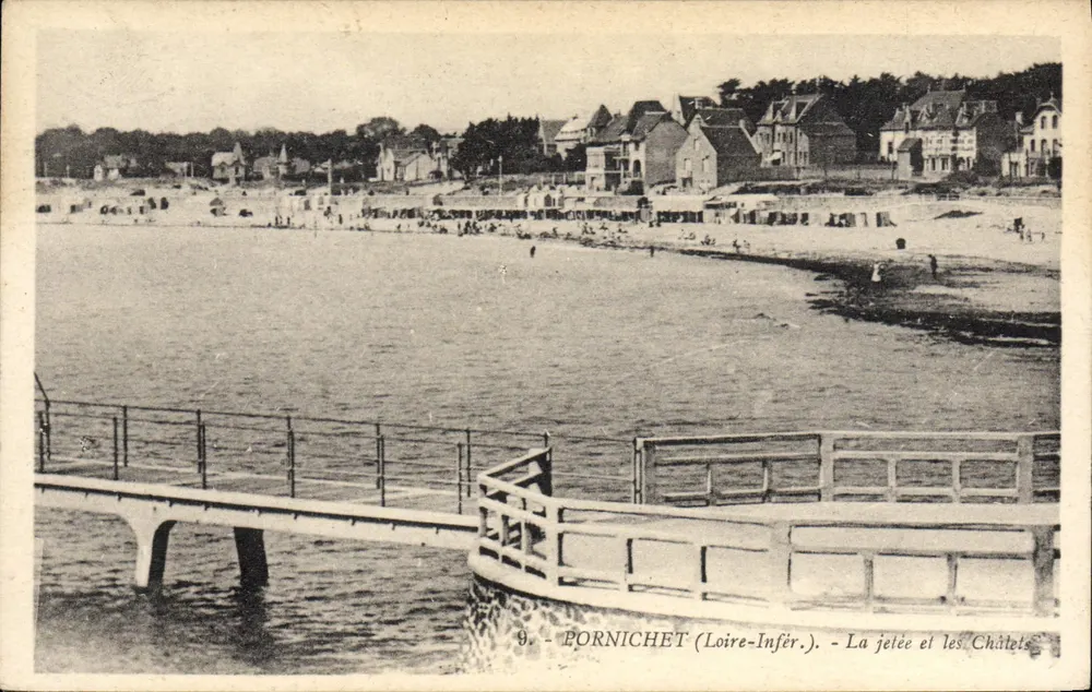 Pornichet (Loire-Infér.) — A enseada e os Châtellets — G. Artaud, editor, Nantes - Frente
