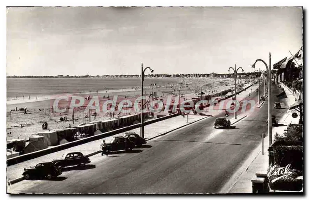 La Baule — Ansicht des Dämmchens und der Strand — Verlag Estel, Nr. 44 - Vorderseite