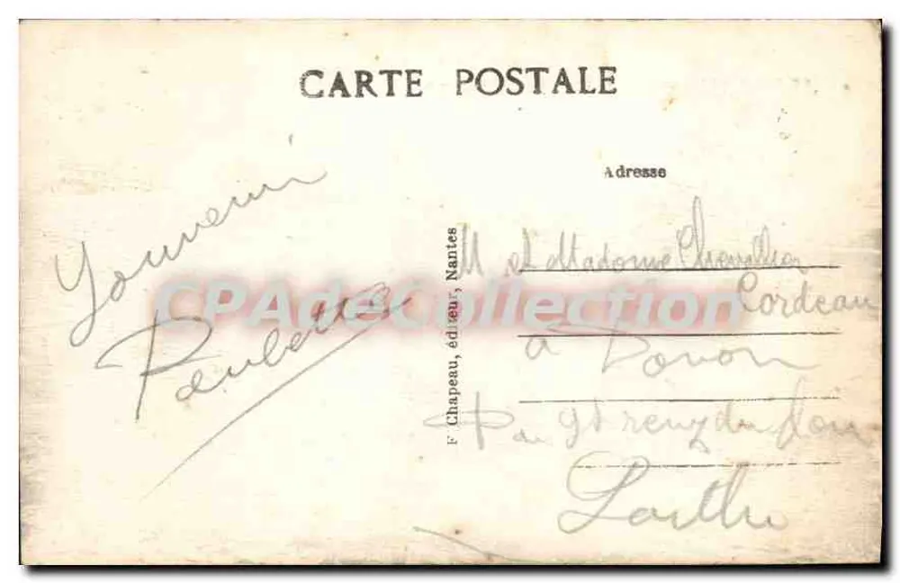Pornichet (Loire-Inf.) — Ansicht vom alten Schloss — F. Chapeau, Verleger - Rückseite