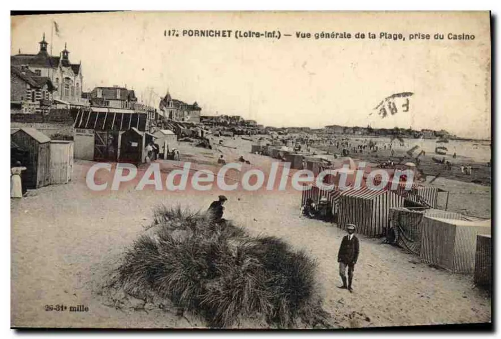 Pornichet (Loire-Inf.) — Allgemeiner Blick auf den Strand, vom Casino aus — Nr. 117 - Vorderseite