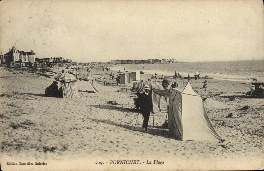 Pornichet - A Praia — Edição Nouvelles Galeries, n° 209 - Frente
