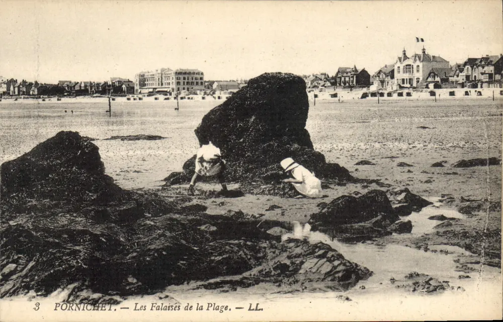 Pornichet — Las Escolleras de la Playa — LL. - Anverso