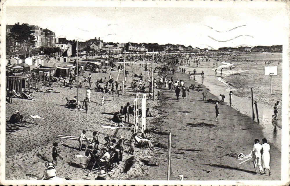 Praia de Pornichet — vista animada — Edição La Gare Pornichet - Frente
