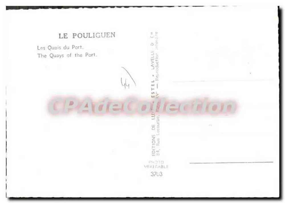 Le Pouliguen — Die Quais des Hafens — Estel - Rückseite