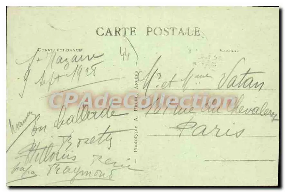St-Nazaire (L.-Inf.) — Der Dampfer "Lafayette" passiert die Hafenjetty — Phototype A. Brugel, Angers - Rückseite