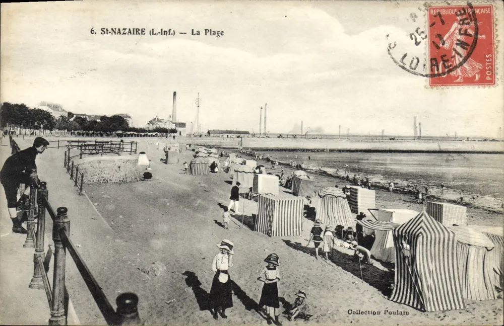 St-Nazaire (L.-Inf.) — A Praia — Coleção Poulain - Frente