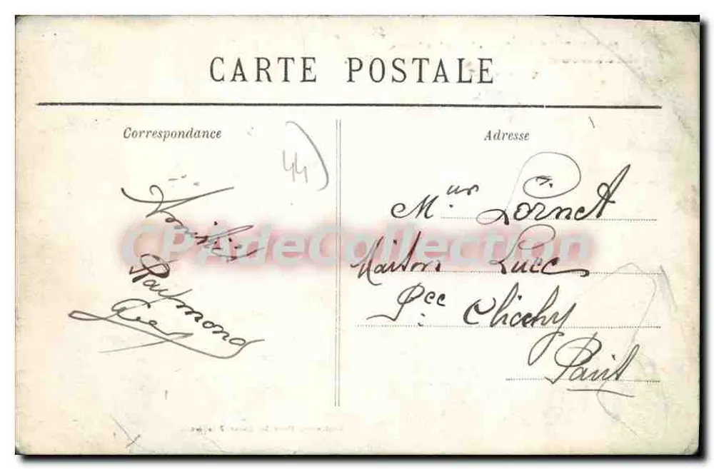 Saint-Nazaire (L.-Inf.) — O Rochambeau, paquebote da Compagnie Générale Transatlantique saindo do porto — Coleção Poulain - Verso