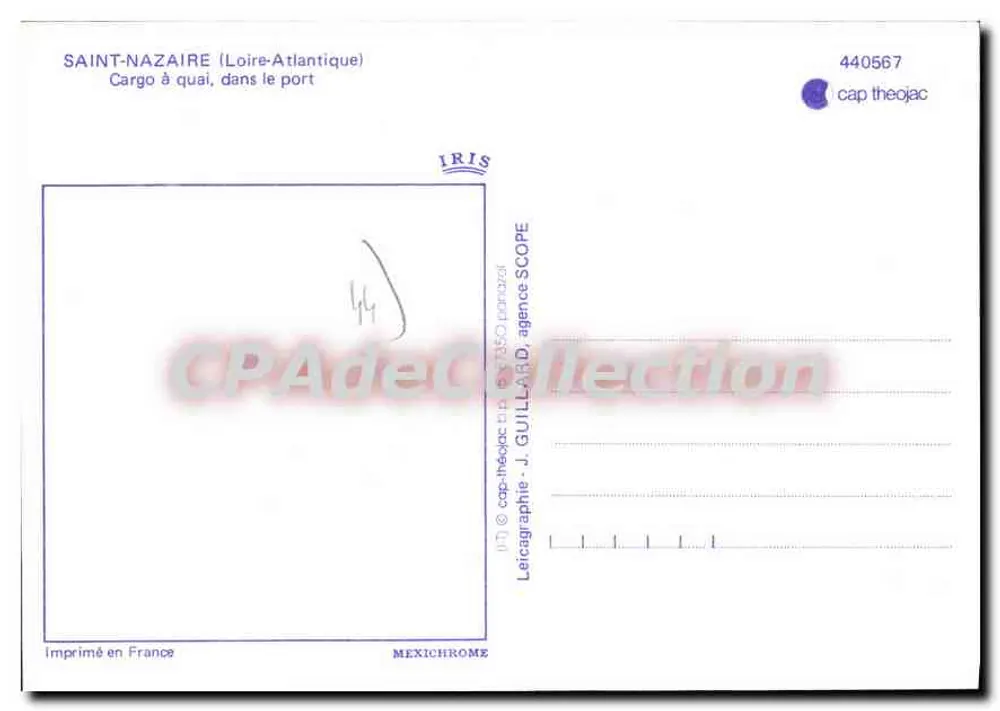Saint-Nazaire (Loire-Atlantique) — Frachtfahrzeug am Kai im Hafen — IRIS, n° 440567 - Rückseite