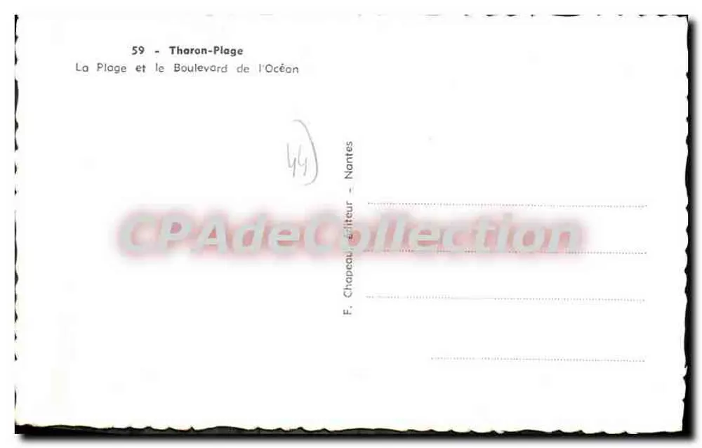 थारोन-प्लाज़ — प्लाज़ और ओसियन के बुलेवार्ड — एफ. चापो, एडिटर, नांत्स - पीछे