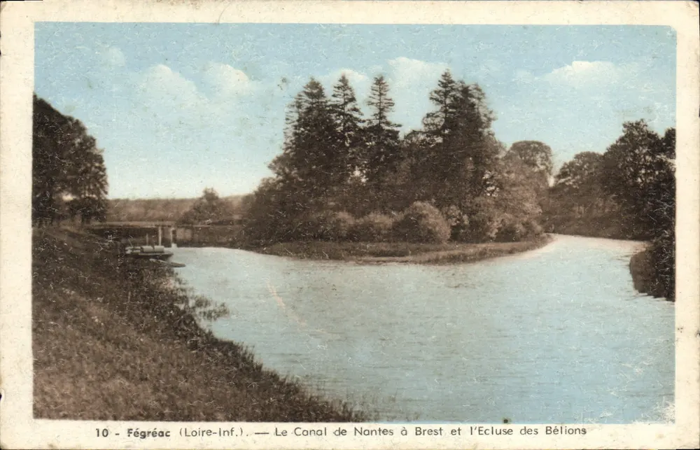 Fégréac (Loire-Inf.) — Der Kanal von Nantes nach Brest und der Schleusen Bélions - Vorderseite