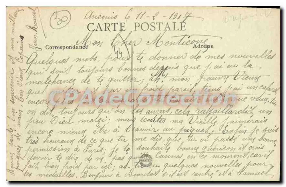 Ancenis (Loire-Inf.) — Die Rohan-Kaserne des 64. Infanterieregiments — Gebäude F — Cesbron, phot., Vallet - Rückseite