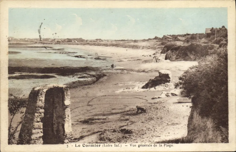 Le Cormier (Loire Inf.) — Vista geral da Praia — Phototypie Jébly-Mortgagnac - Frente