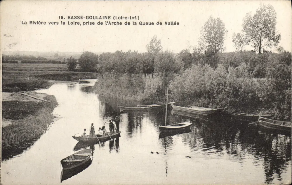 Basse-Goulaine (Loire-Inf.) — Der Fluss zum Loire, von der Brücke der Valley's Tail — F. Chapeau Imp.-Edit. Nantes - Vorderseite