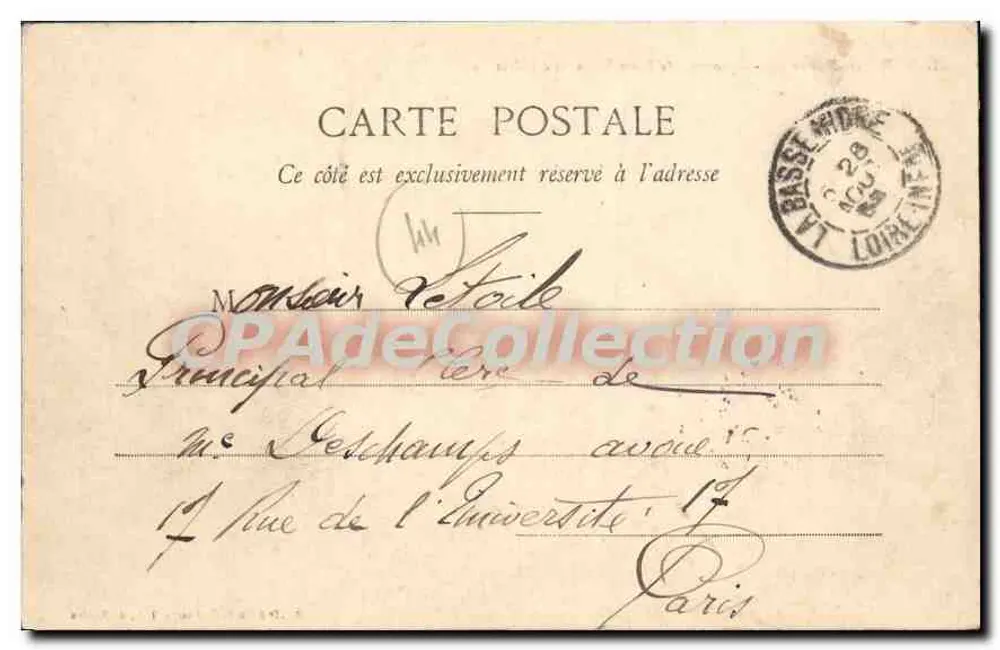 Panorama de Basse-Indre visto de Indret — Coleção G. I. D. de Nantes, n° 39 - Verso