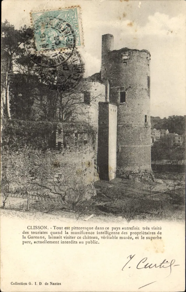 Castelo de Clisson — ruínas pitorescas — Coleção G. I. D. de Nantes - Frente