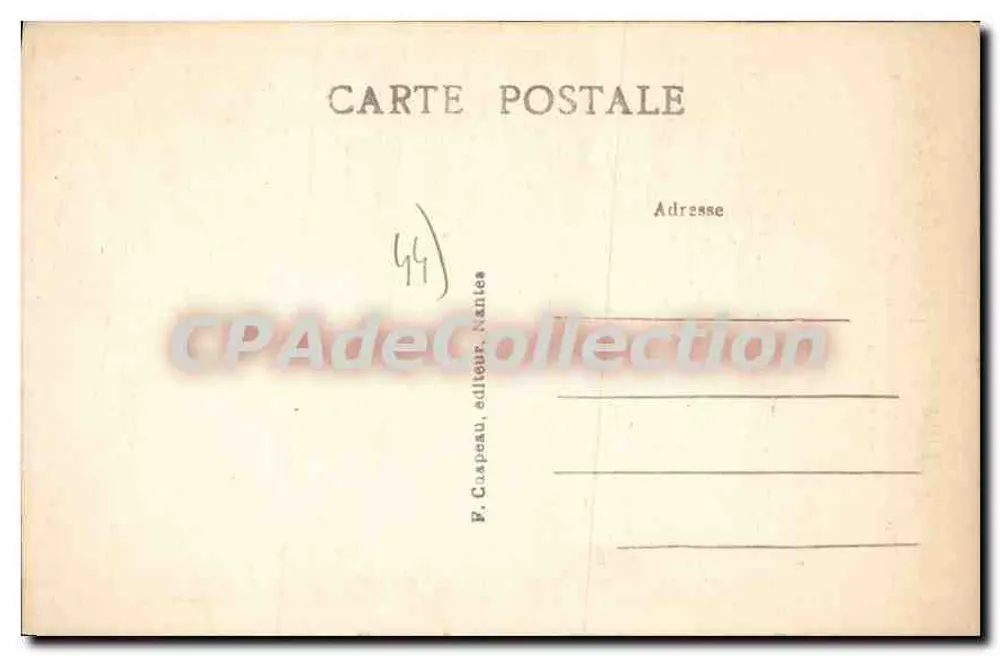 Paludier des Dorfes Batz (Loire-Inf.), in Sonntagskleidung — ca. 1840 — P. Caspeau, Nantes - Rückseite