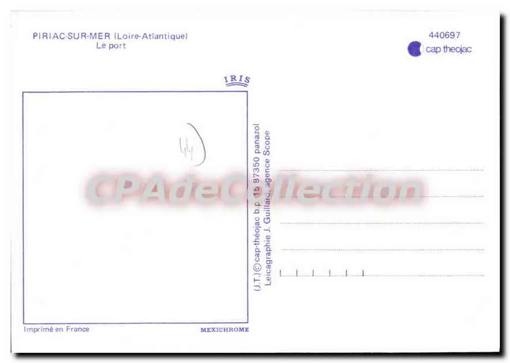 Piriac-sur-Mer — O porto — IRIS, série 87350 - Verso