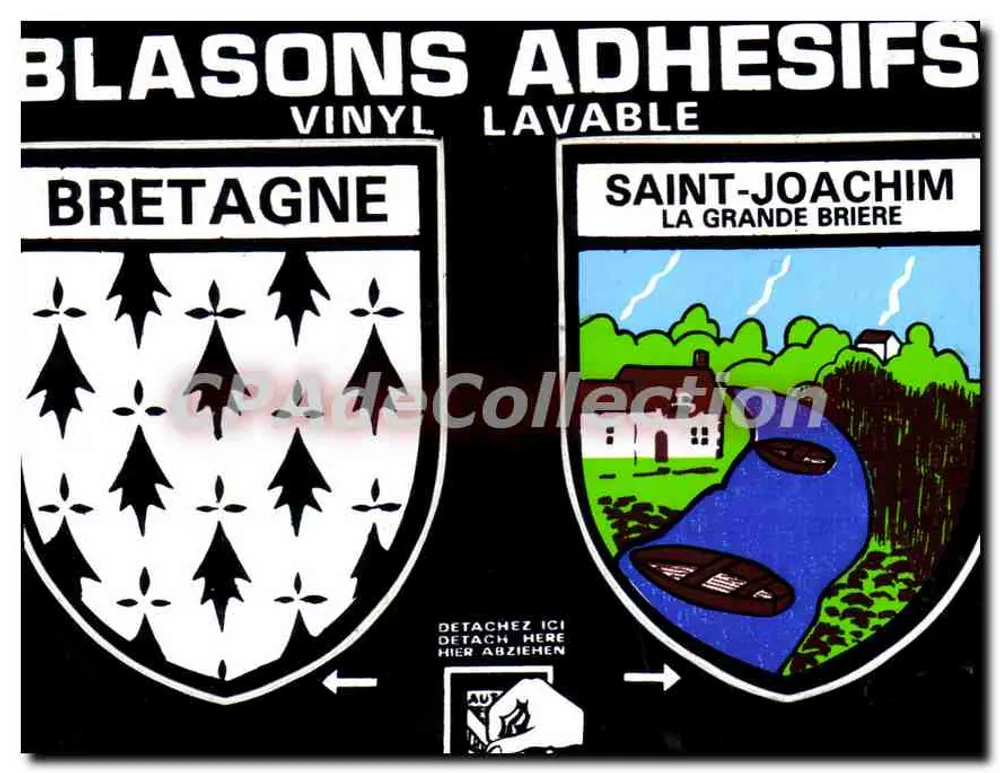 Wappen von Bretagne und Saint-Joachim - La Grande Brière — Verlag CPAdedeCollection, Nr. 440731 - Vorderseite