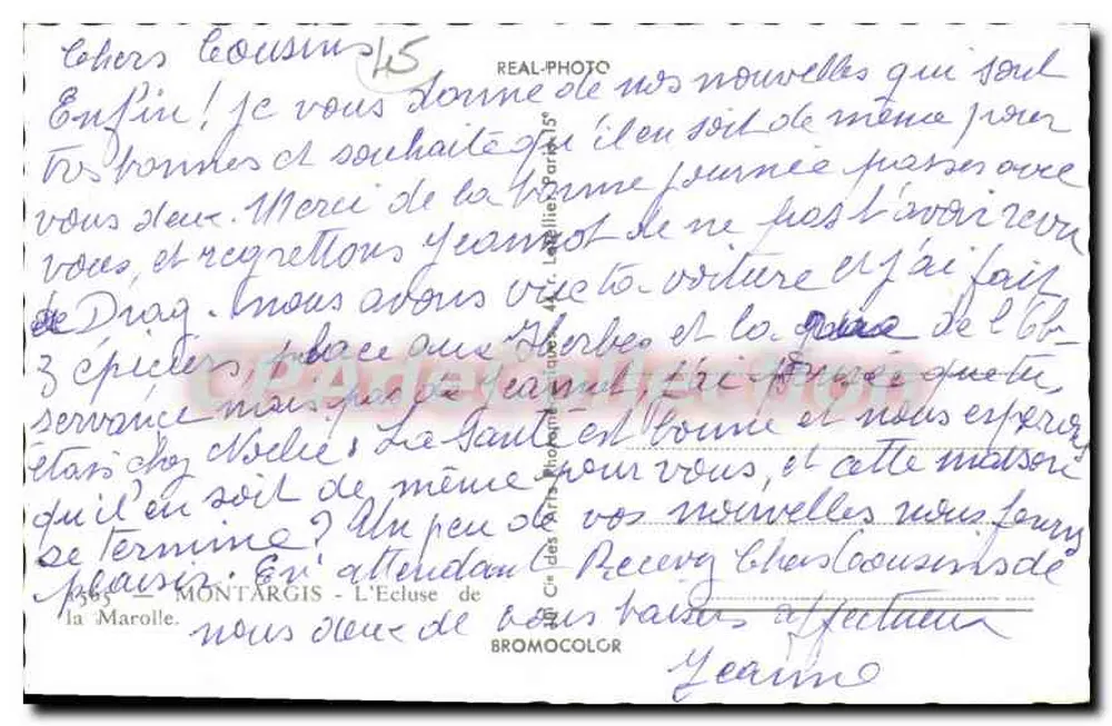 Canal da Marolle — vista do dique e das margens — editor Cap - Verso