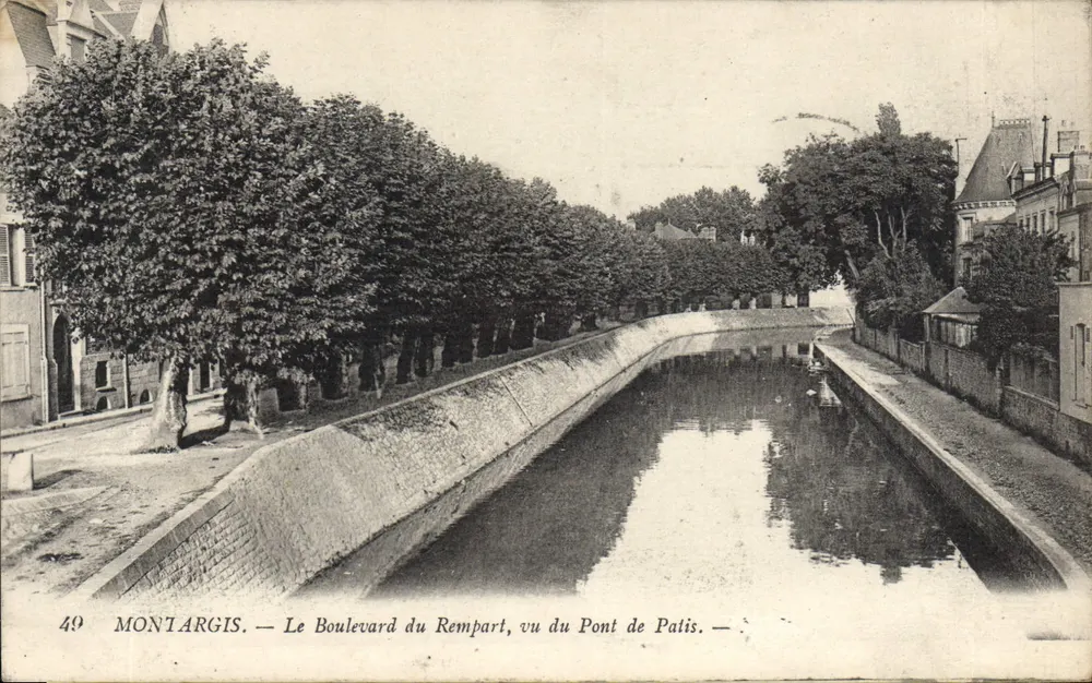 Montargis — Boulevard du Rempart, Ansicht von Pont de Patis — unbekannter Verlag, Nr. 40 - Vorderseite