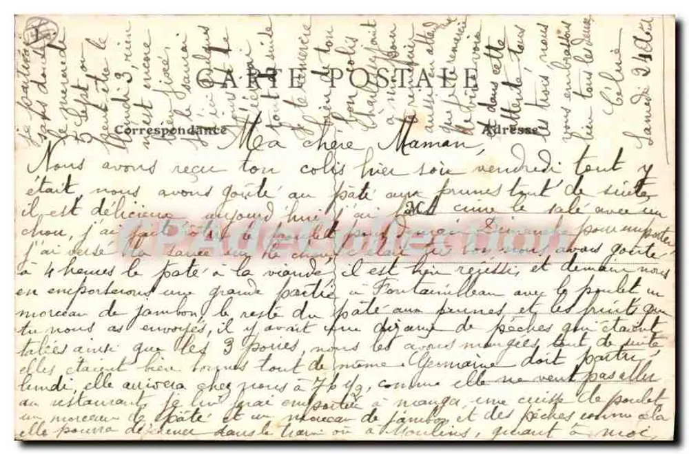 Orléans - Rue Jeanne-d'Arc — vista da catedral — editor Thé, n° 619 - Verso