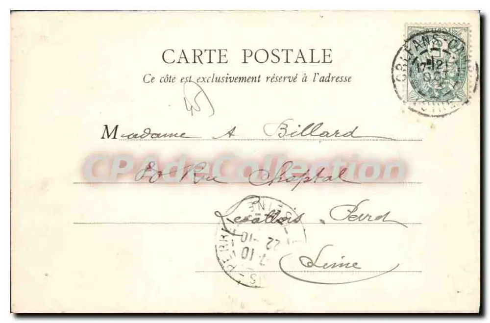 Orléans — Caserne Coligny — B.F. Paris, n°43 - Verso