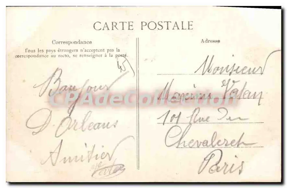 Orléans — A Place du Martroi — J. Loddé, editor, Orléans - Verso