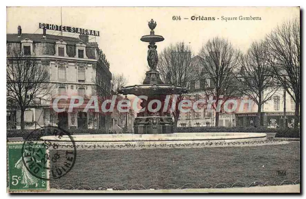 Orléans - Square Gambetta — editor desconhecido, n° de série 604 - Frente