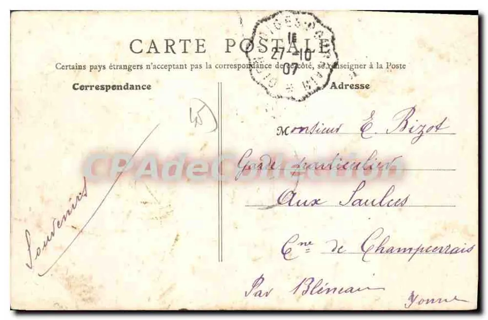 Gien — Viaduc sur la Loire — B. F., Paris - Verso