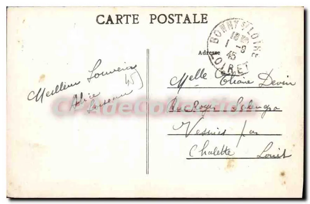 Bonny-sur-Loire — Die Loire und die Wiesen — Verlag Paré - Rückseite