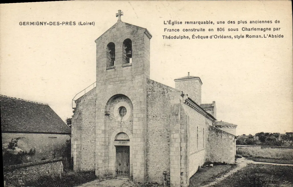 Germigny-des-Prés (Loiret) — Iglesia romana notable, construida en 806 bajo Carlomagno — editor L. Lenormand, Orléans - Anverso