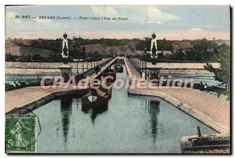 Briare (Loiret) — Ponte-Canal (Vista Frontal) — Editor Guingand, n° 937 - Frente