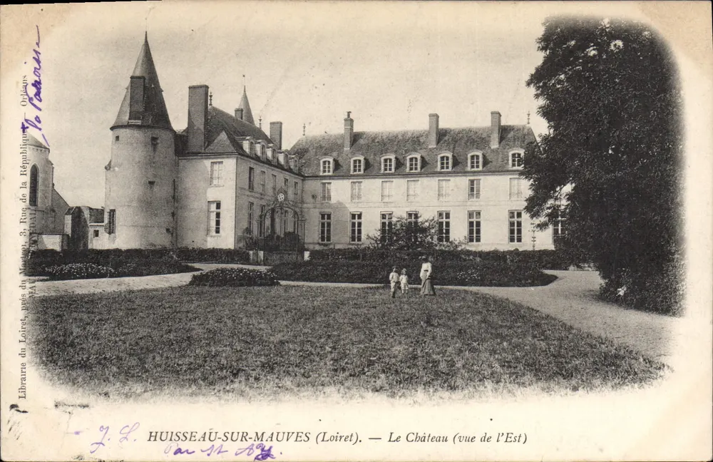 HUISSEAU-SUR-MAUVES (Loiret) — Das Schloss (Ausblick von Osten) — Librairie du Loiret, dann du Mestier, 3, Rue de la République - Vorderseite
