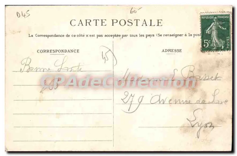 Loiret — Viadukt der Argent-Linie nach Gien — Verlag Gien, Nr. 1020 - Rückseite