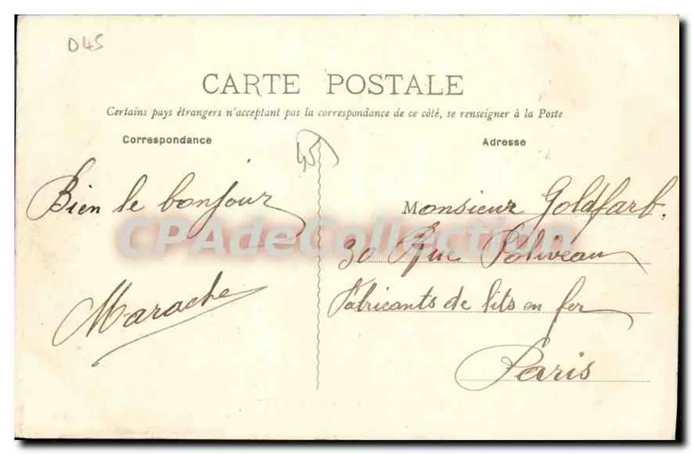 Margens do Loiret — Ponte de Olivet — Nouvelles Galeries Parisiennes - Verso