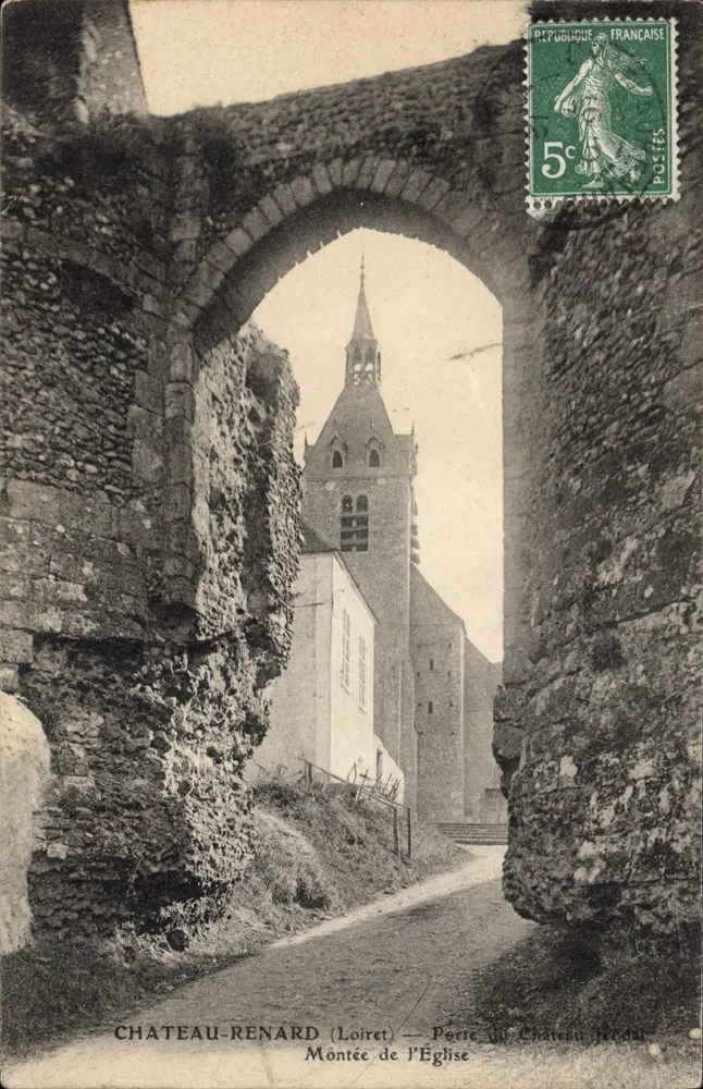 Château-Renard (Loiret) — Tor von Château-Renard — Kirchberg - Vorderseite