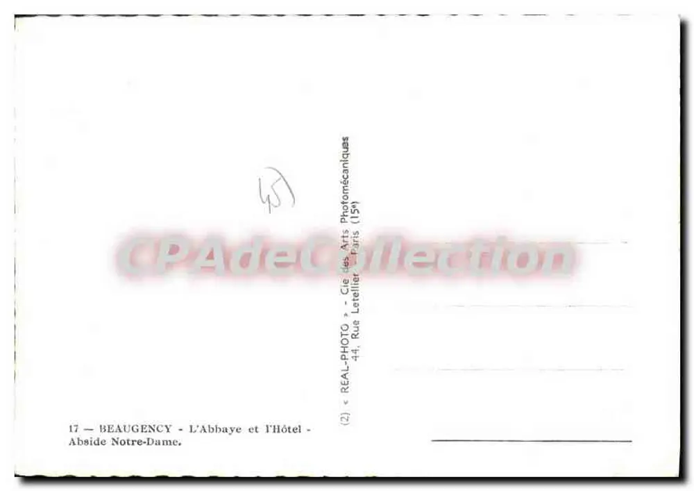 Beaune - A Abadia e o Hotel - Abside de Nossa Senhora — L. Thibraye, editor - Verso