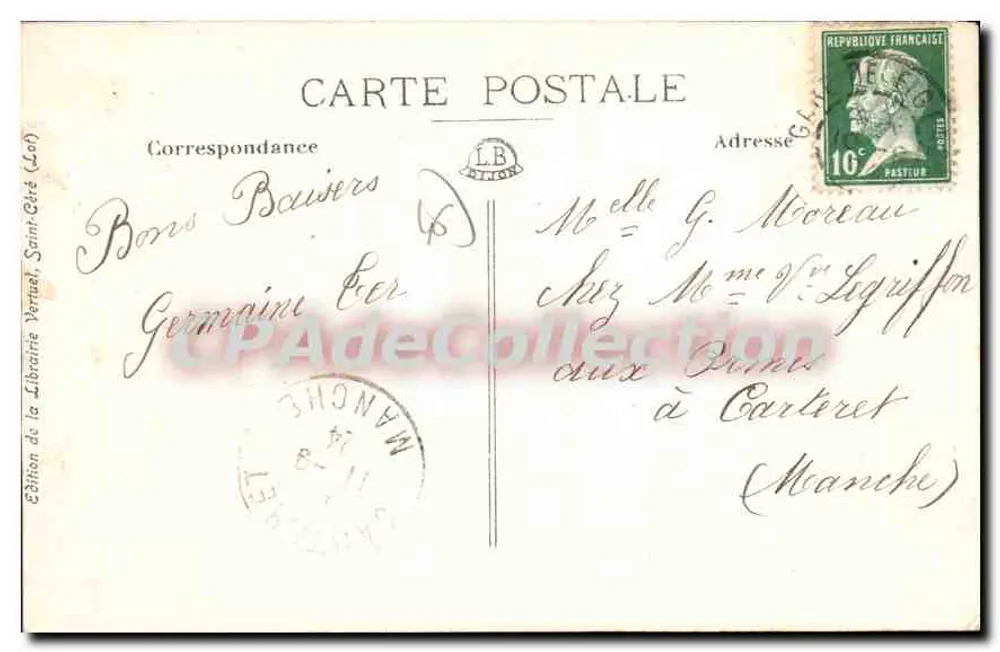 Figeac (Lot) — Brücke Gambetta — Die Uferpromenade und die Straße Gambetta — Ausgabe der Librairie Vertuel Saint-Girès, Nr. 1433 - Rückseite