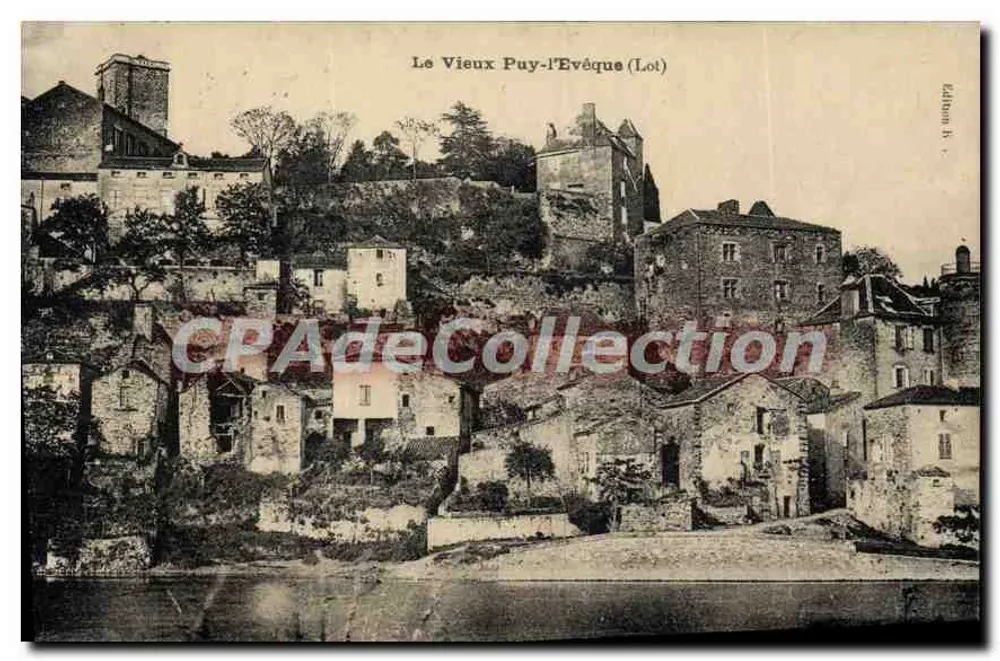 Le Vieux Puy-l'Évêque (Lot) — vista do vilarejo e do castelo — Edição R. 1 - Frente