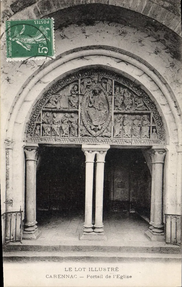 CARENNAC — Portal da Igreja — LE LOT ILLUSTRÉ - Frente