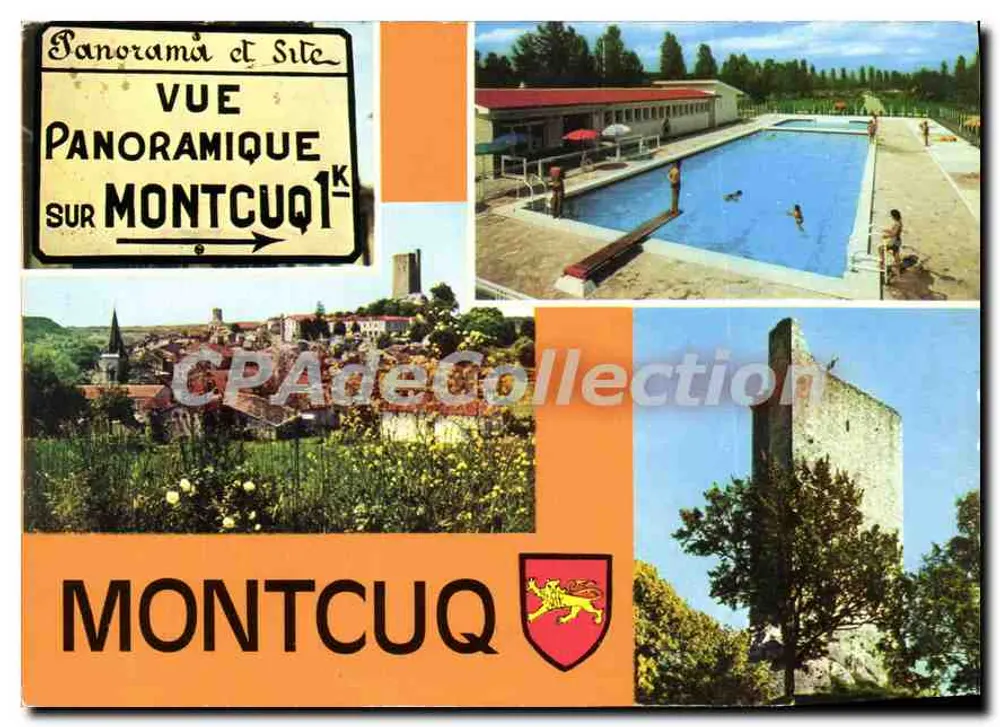 Montcuq — Panoramische uitzicht op Montcuq — CAP Théoliac Éditions Réunies - Voorkant