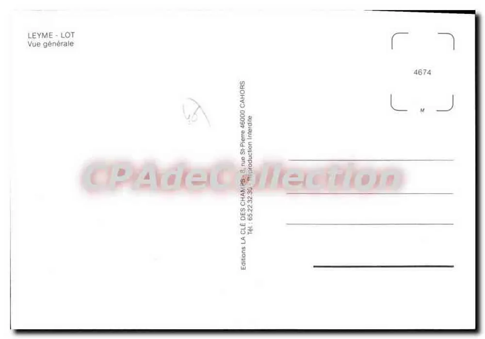 Leyme - Lot — Vista geral — Edições La Clé des Champs, n° 4674 - Verso