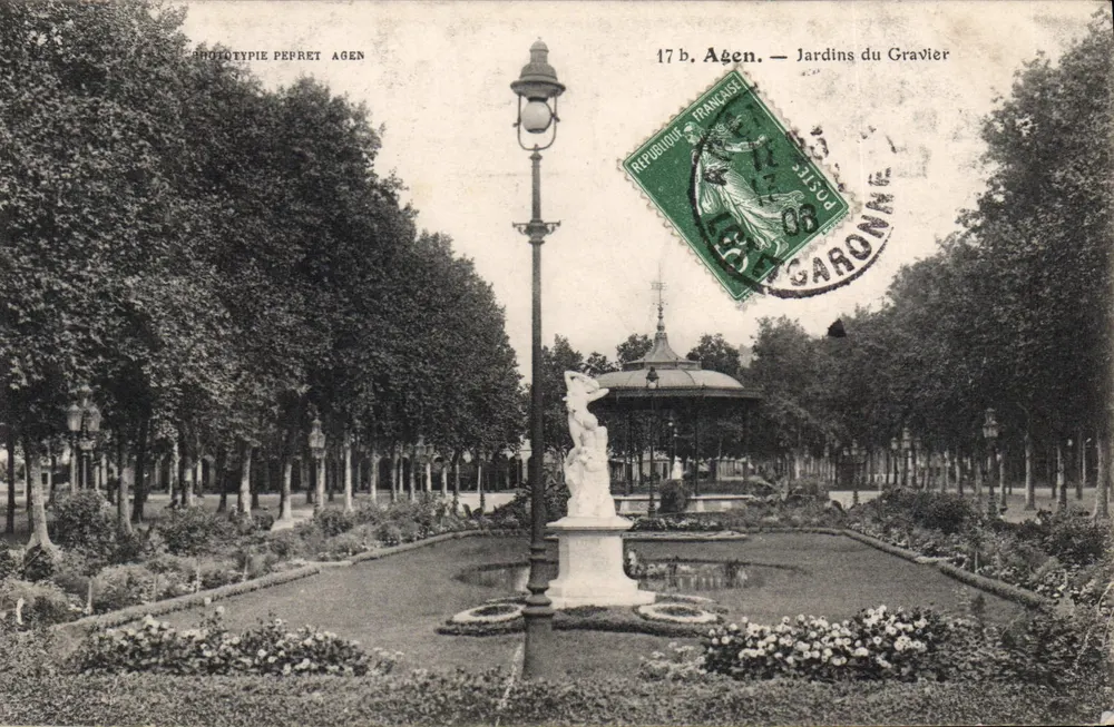 Jardins do Gravler — Agen — editor Phototype Pepret Agen, n° 17 b - Frente
