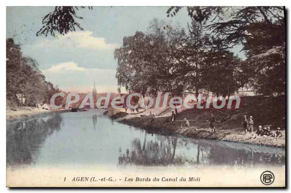 AGEN (L.-et-G.) - As Margens do Canal do Midi - Frente