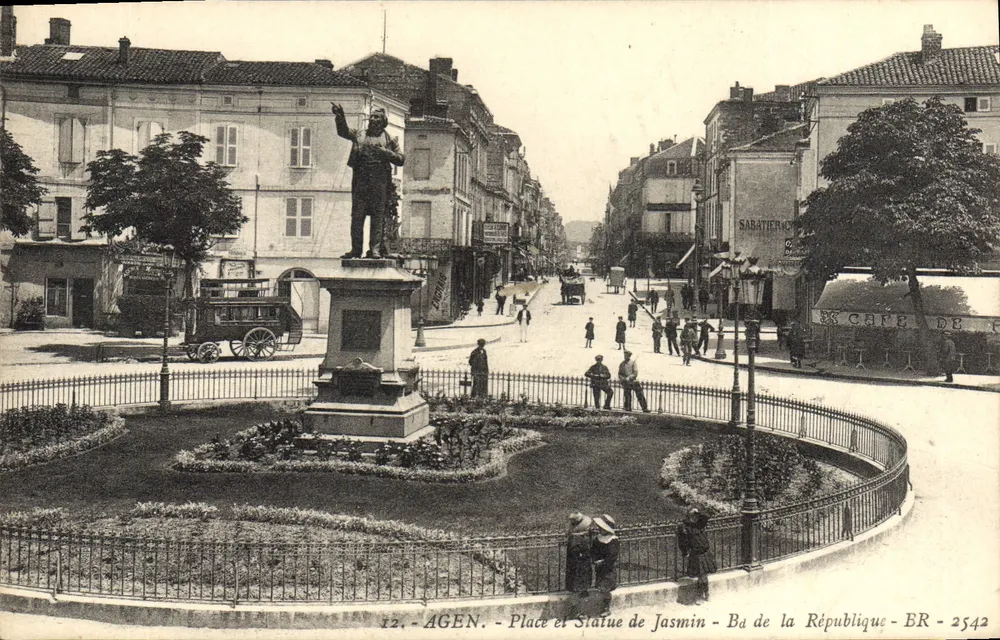 Agen - Place de la République - Statue de Jasmin - BR - 2542 - Vorderseite
