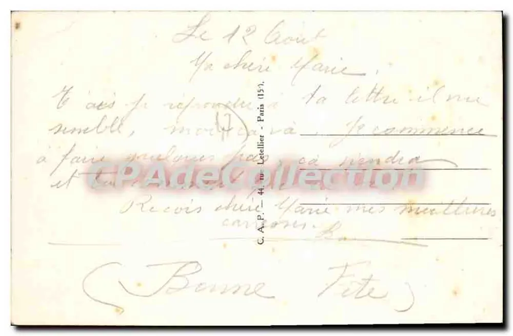 Agen — A Estação — CPAdeCollection n°13 - Verso