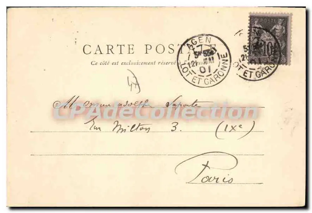 Agen — Catedral — Editor: L. Le Cœur, n°14 - Verso
